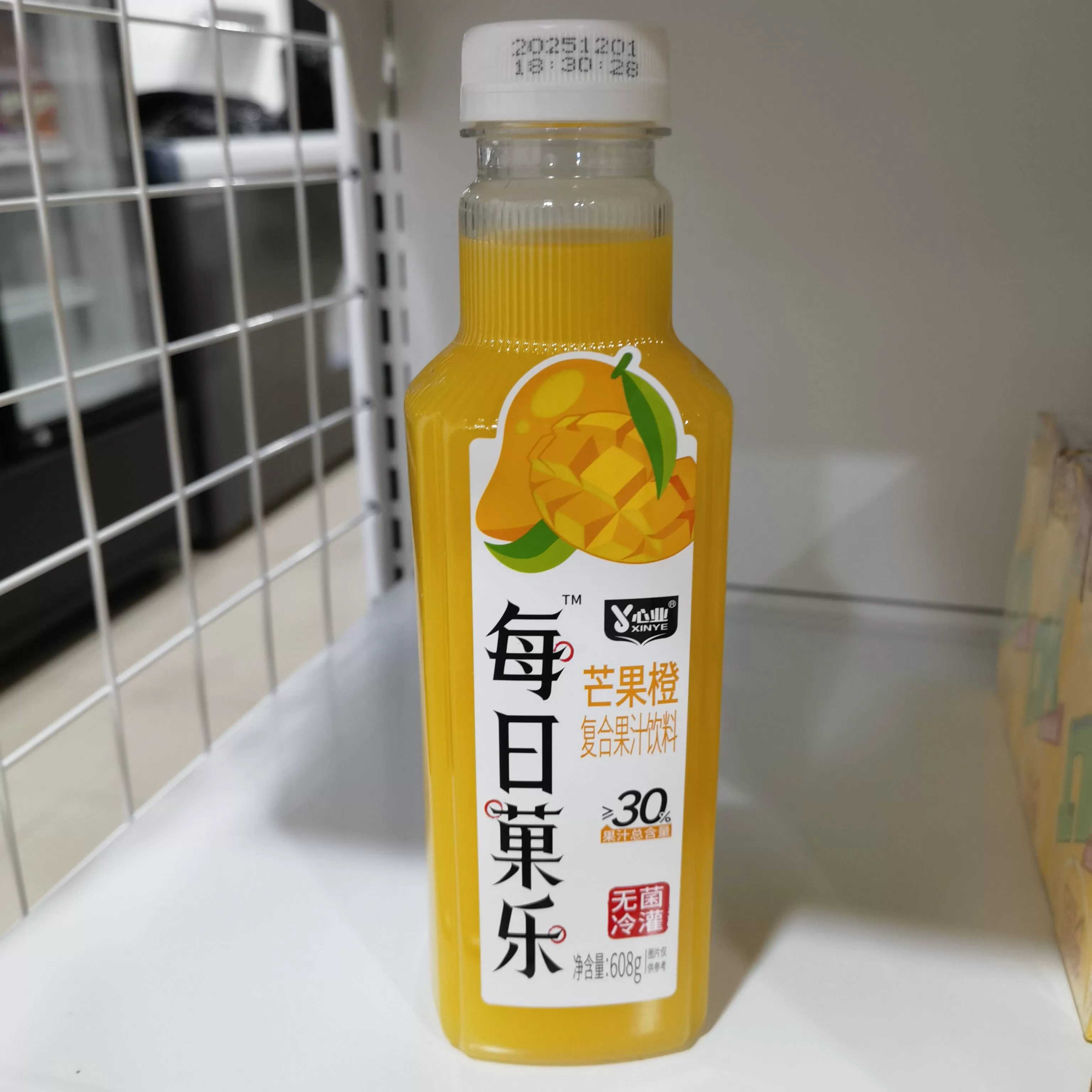 每日菓乐608ml（芒果味/瓶装）