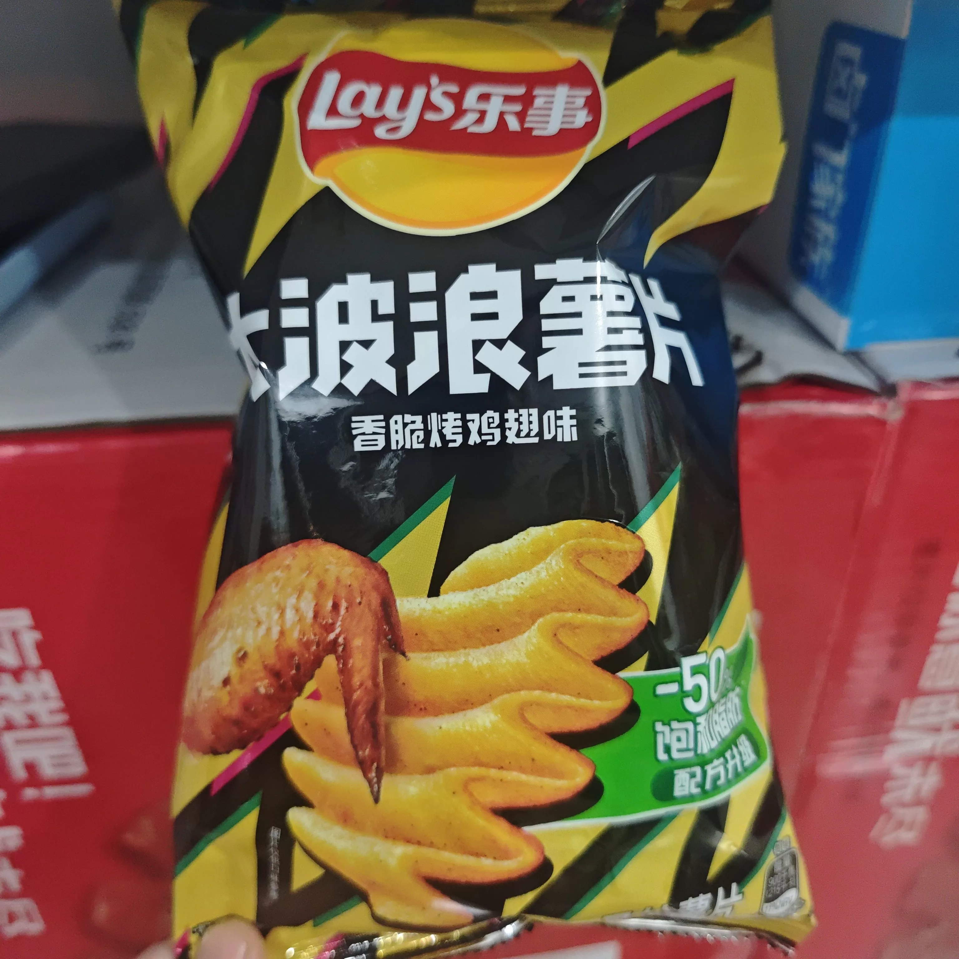 乐事 大波浪薯片【香脆烤鸡翅味】40g
