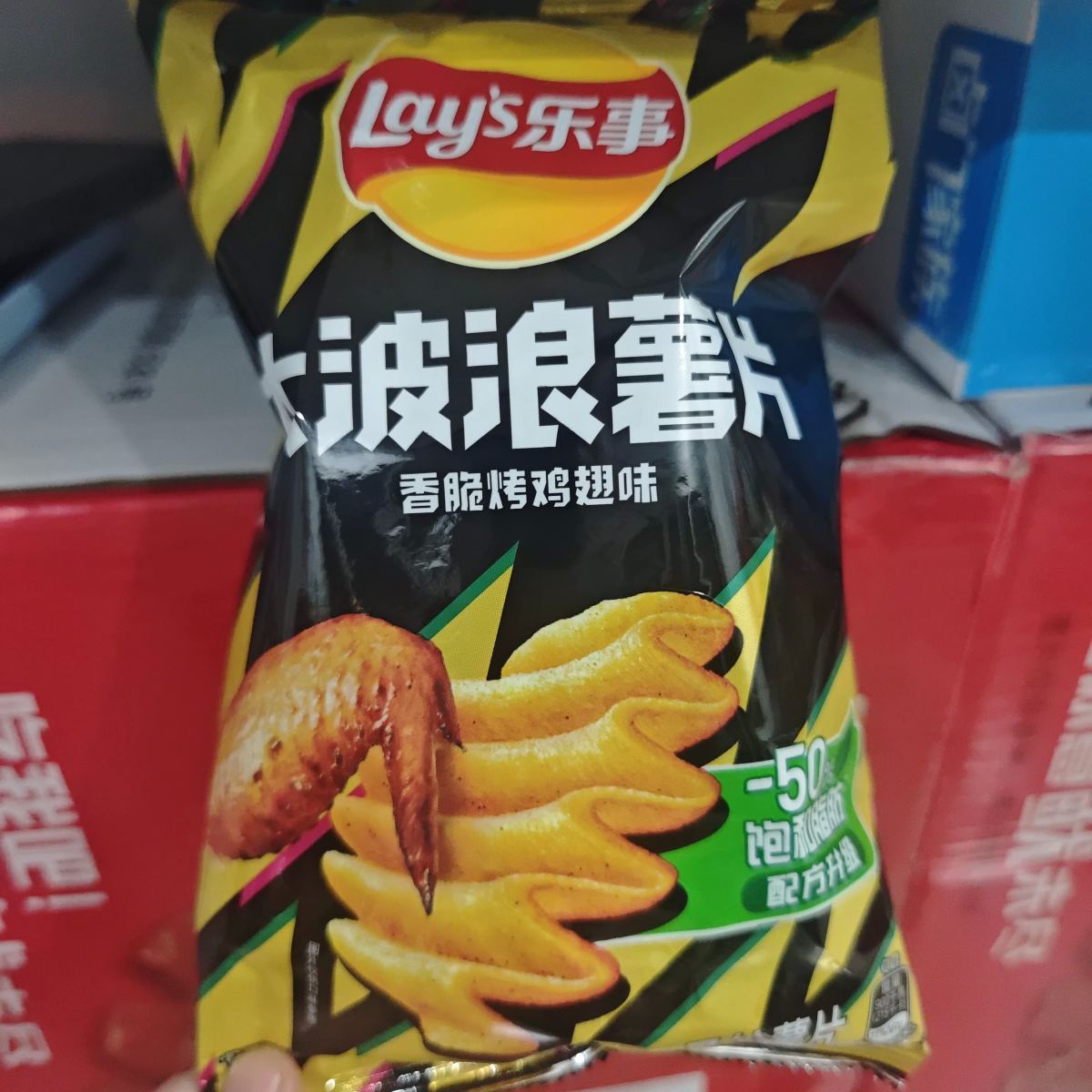 乐事 大波浪薯片【香脆烤鸡翅味】40g