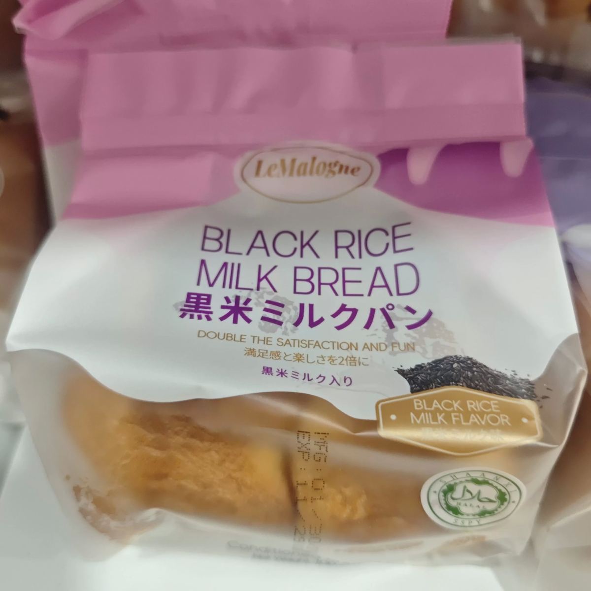 乐麦隆黑米恋奶面包100g