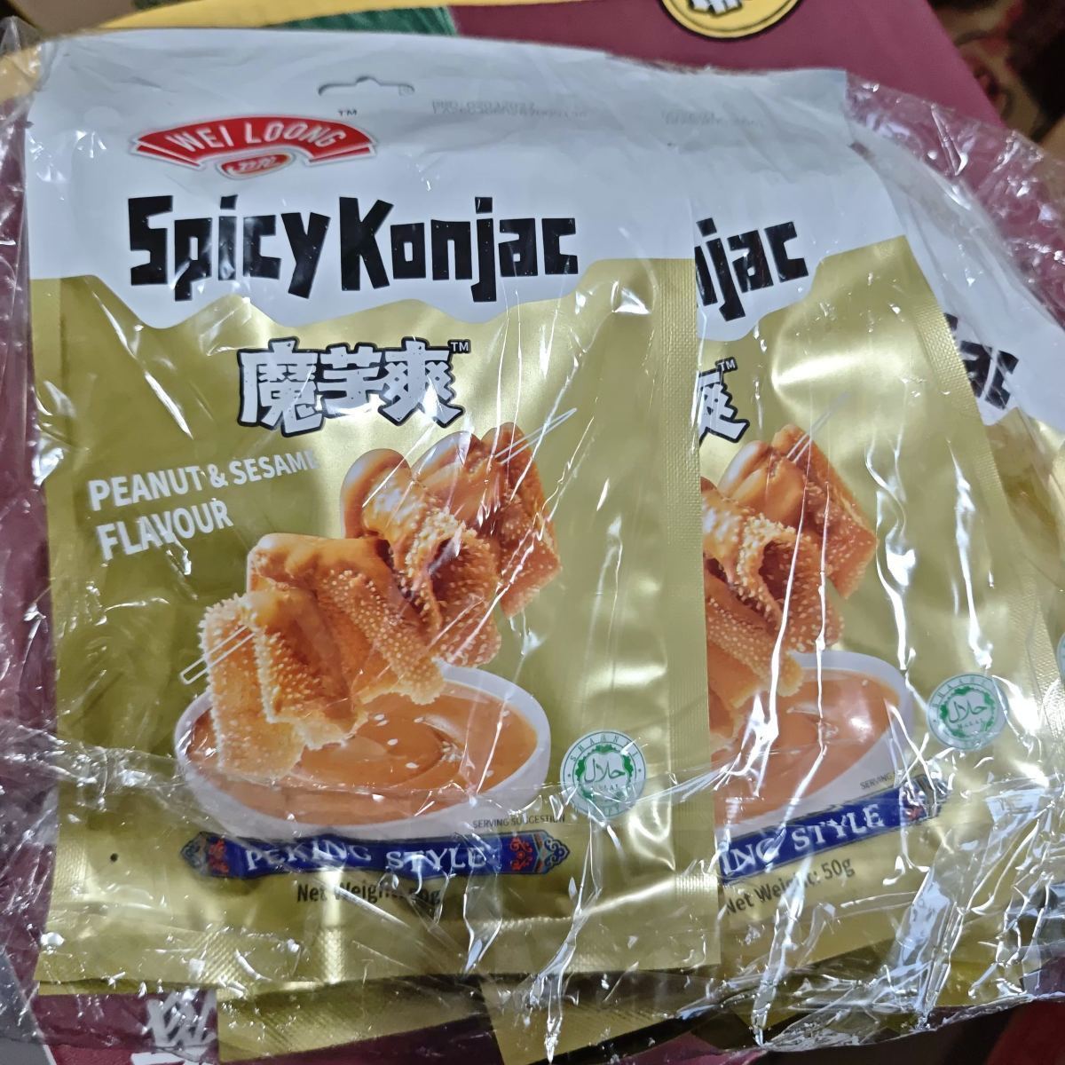 卫龙 魔芋爽外贸版【麻酱味-包装】50g - 图片 1