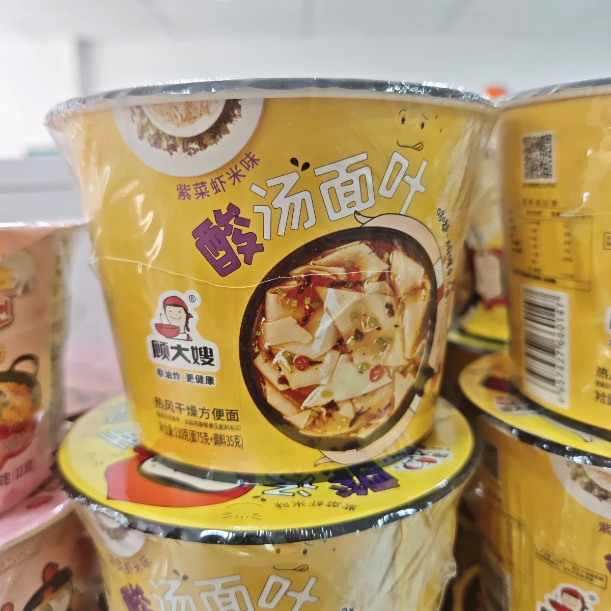 顾大嫂 酸汤面叶【紫菜虾米味】108g - 图片 1