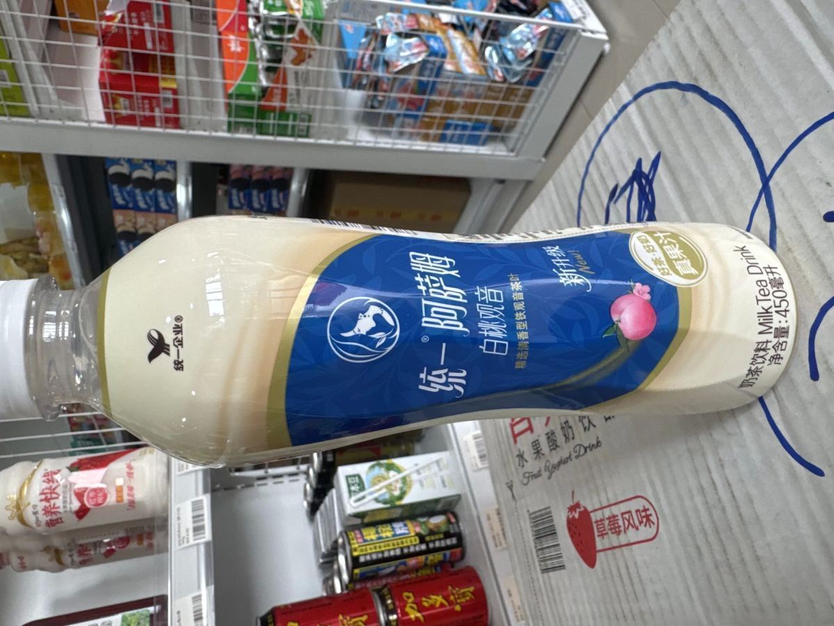 统一阿萨姆奶茶白桃观音450ml - 图片 1