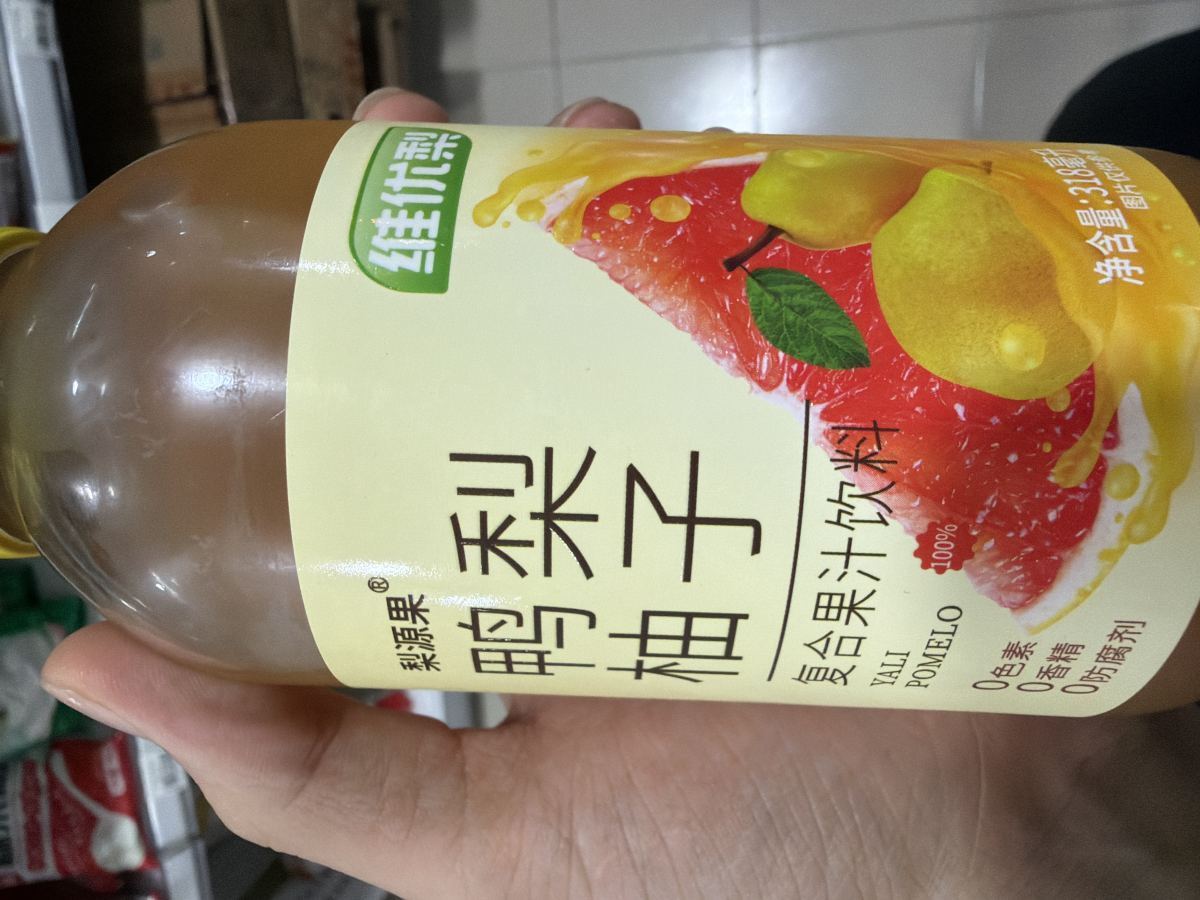 100%复合果汁鸭梨柚子318ml